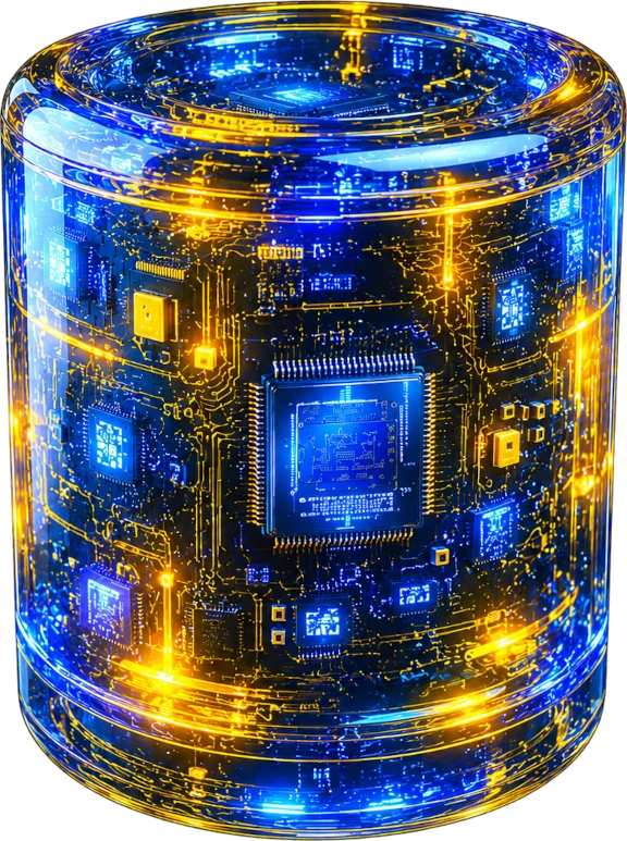 Cubo dorado representando acceso a stablecoins